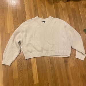 Gap 100% cotton shaker stitch v-neck